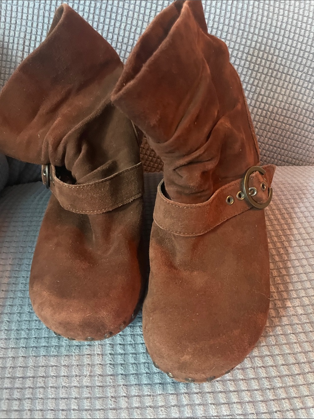 Women’s Dansko Brown Suede Heeled Ankle Boots